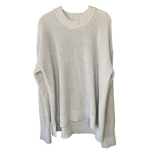 Michael Kors Sweater Womens Medium Heavy Relaxed Fit Cozy Knit Gray Pullover MK